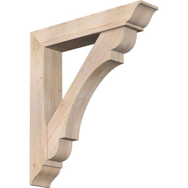 Ekena Millwork Olympic Traditional Smooth Bracket w/ Offset Brace, Douglas Fir, 7 1/2"W x 40"D x 44"H BKT0806X40X44OLY01SDF - main